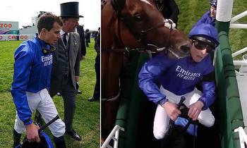 William Buick headbutted by rival horse ahead of opening race at Epsom