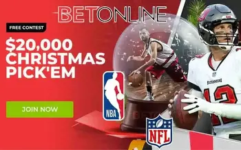 Win $20,000 Playing BetOnline's NFL & NBA Christmas Contest