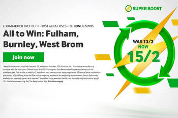 Win £255 or get £30 matched FREE BET if your first FA Cup acca loses with Betway