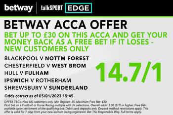 Win £472 or get £30 matched FREE BET if your first FA Cup acca loses with Betway
