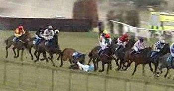 Winning Grand National jockey Ryan Mania in agony after terrifying fall less than 24 hours after Aintree victory