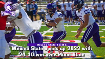 Winona State rolls to 24-10 victory over Minot State to open 2022 season