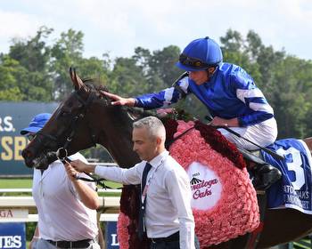 With The Moonlight rallies under patient hands to win Saratoga Oaks Invitational