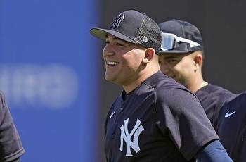 Yankees’ Jose Trevino reacts to wrist injury