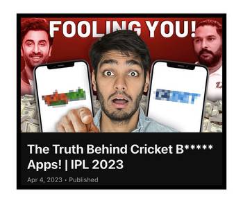 YouTuber Mohak Mangal exposes cricket betting apps