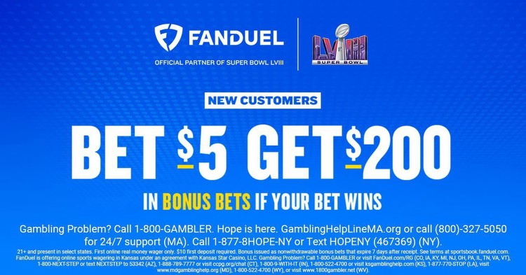 $200 FanDuel promo code EXPIRES AT MIDNIGHT: Today’s Super Bowl odds and Gronk field goal updates