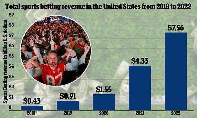 Americans have lost a staggering $245BILLION on sports betting since restrictions were loosened in 2018