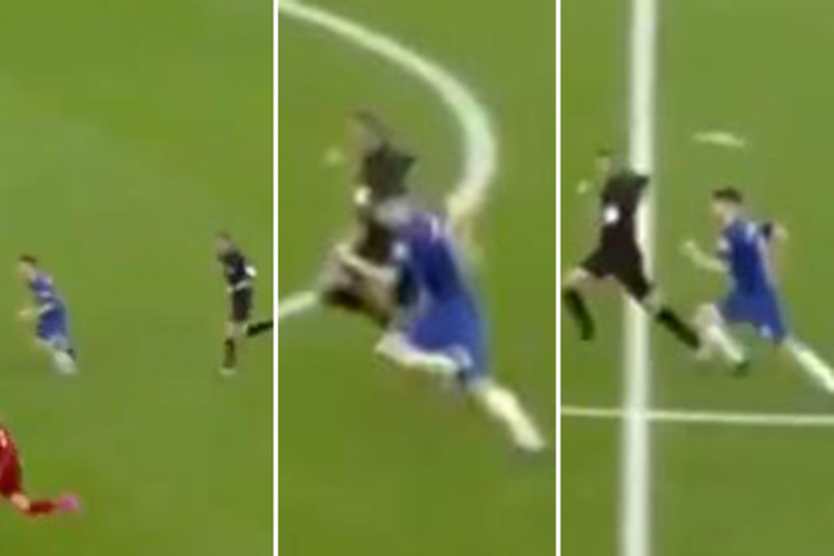 Arsenal fans fearing worst as video emerges of Jorginho getting out-sprinted by REFEREE from old Chelsea clash