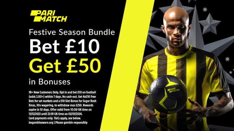 Bet £10 and get £50 in bonuses on the festive football on Parimatch