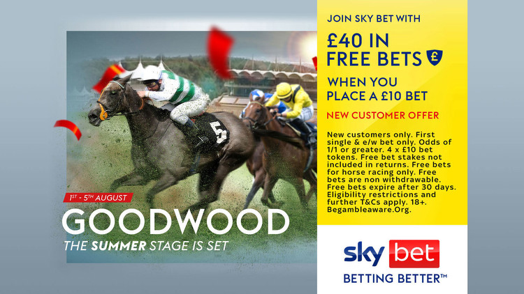 Bet £10 get £40 in free bets for Glorious Goodwood on Sky Bet