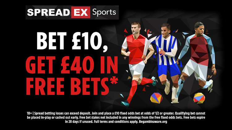 Bet £10 on football and get £40 in free bets with Spreadex