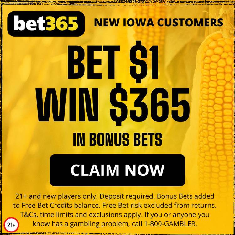 Bet365 bonus code in Iowa for new users banks $365 in promo credits