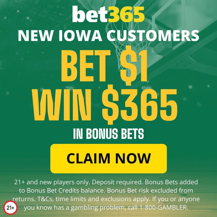 Bet365 Iowa bonus code lets new users turn $1 into $365 guaranteed