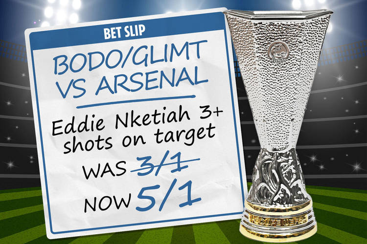 Bodo/Glimt v Arsenal price boost: Eddie Nketiah 3+ shots on target at 5/1 on Sky Bet
