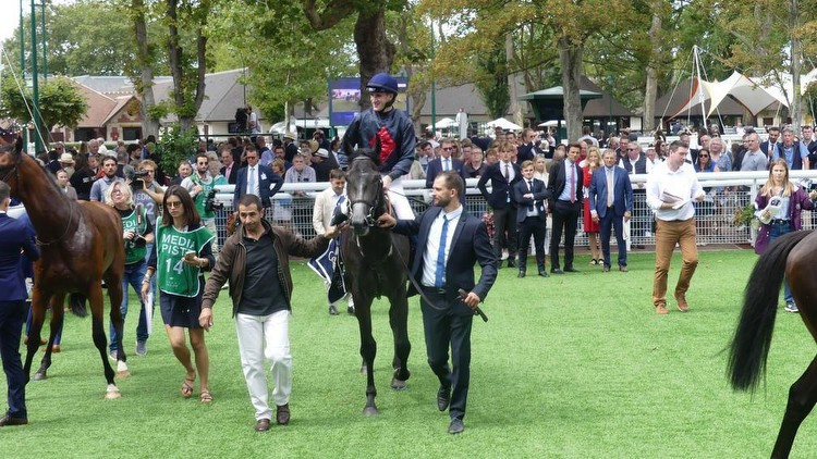 Grey Man and Marvin Grandin after winning the G3 Prix Francois Boutin