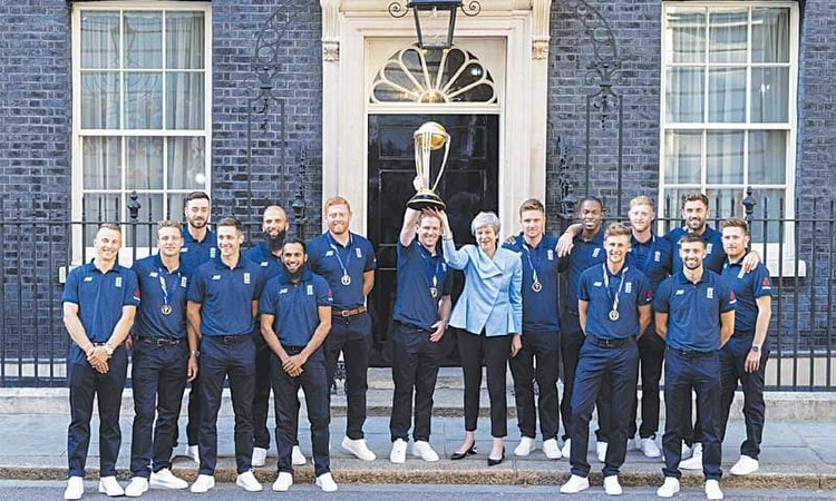 British PM hosts world champions