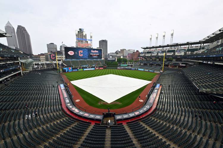 Cleveland Guardians game delayed by rain Monday vs. Texas Rangers