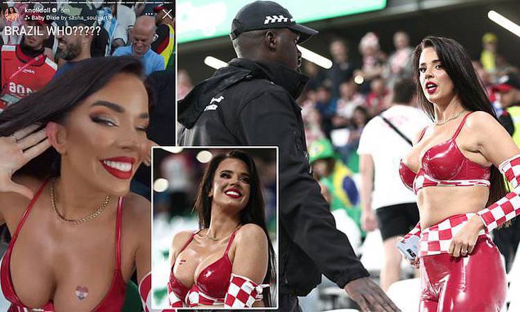 Croatian World Cup beauty is stopped by 'rude' stadium security at quarter-final clash with Brazil