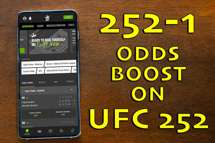 DraftKings Sportsbook Is Paying $252 on $1 Bets for UFC 252