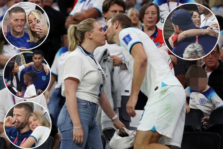 England stars consoled by Wags following drab USA draw with Kane kissing wife Kate and Pickford cosying up to Megan