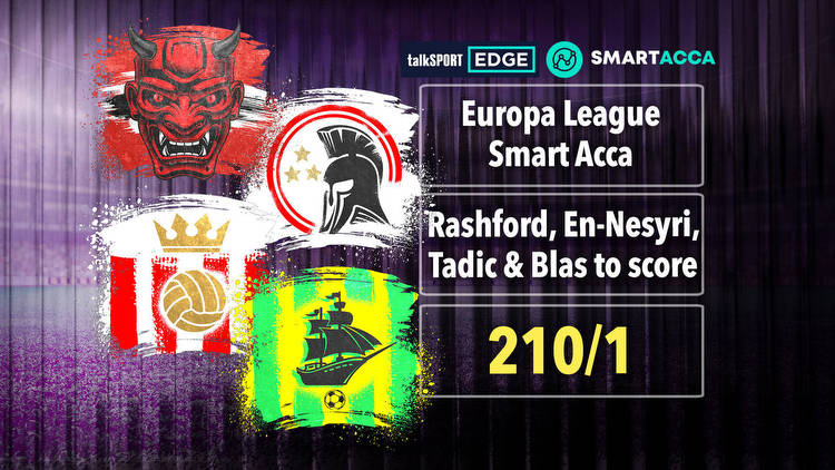 Europa League 210/1 Smart Acca: Marcus Rashford, Youssef En-Nesyri, Dusan Tadic and Ludovic Blas to score
