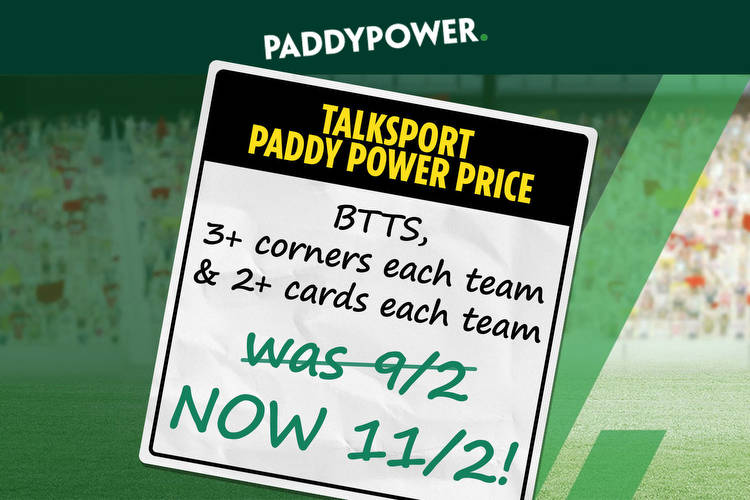 Everton v Leicester Power Price: BTTS, 3+ corners and 2+ cards each team was 9/2 NOW 11/2 on Paddy Power