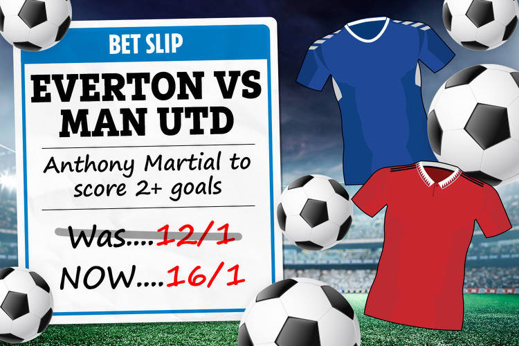 Everton vs Man Utd boost: Anthony Martial to score 2+ goals at massive 16/1 with Sky Bet