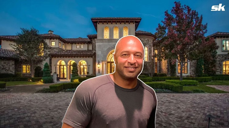 Ex-Blue Jays star Vernon Wells' former $8,500,000 Texas mansion ft. spectacular 90,000-gallon infinity pool with a slide