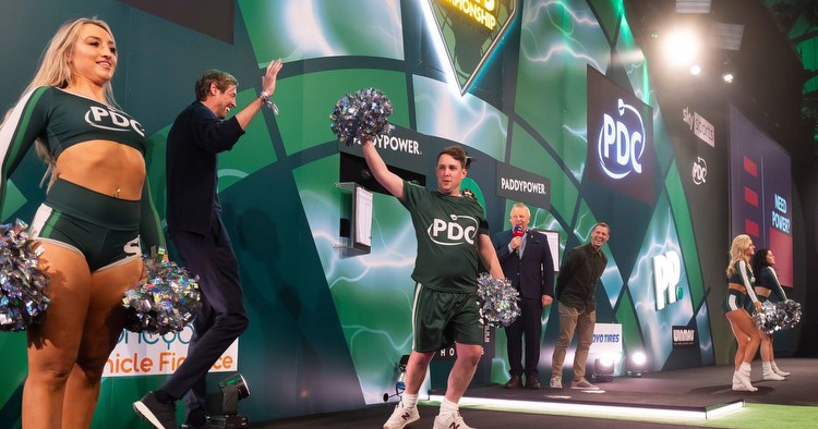 First-ever male PDC Darts dancer has fans in stitches