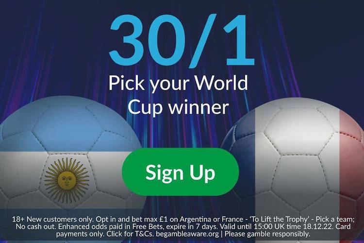 Get 30/1 on Argentina or France to win the World Cup Final with BetVictor