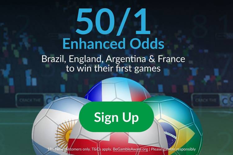 Get Argentina, Brazil, England and France all to win their first match at 50/1 with BetVictor!