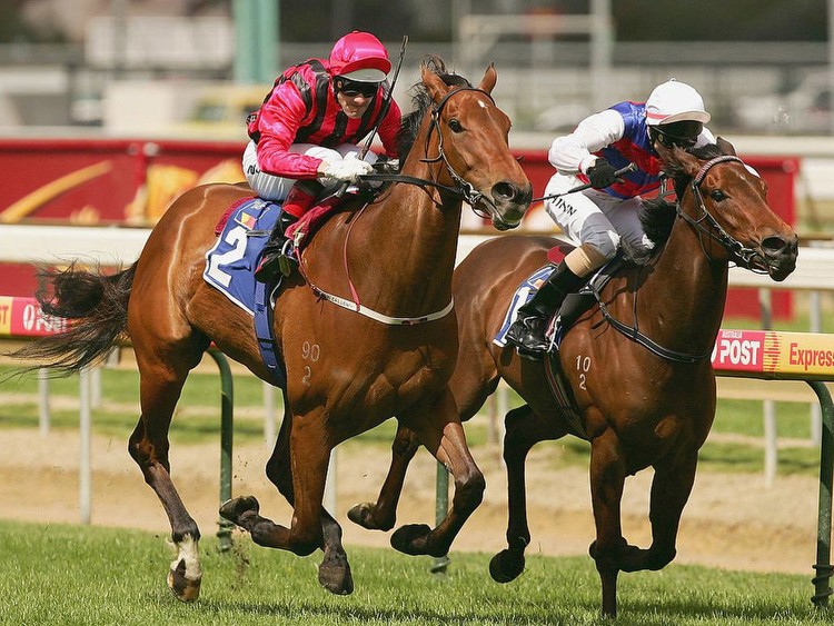 MELBOURNE, AUSTRALIA - OCTOBER 8: Queen Of The Hill ridden by Noel Callow wins Race 3 the Thoroughbred Club Stakes during the Caulfield Guineas race day at Caulfield Racecourse October 8, 2005 in Melbourne, Australia. (Photo by Mark Dadswell/Getty Images).