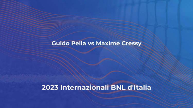 Guido Pella vs Maxime Cressy live stream & predictions at Internazionali BNL d'Italia 2023