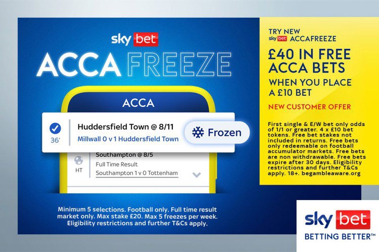 International football betting offer: Bet £10 and get £40 in free accas with Sky Bet