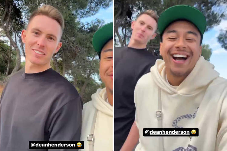 Jesse Lingard and Dean Henderson relax on holiday in Athens during Premier League's World Cup break