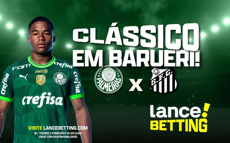 Jogão em Barueri! Aposte R$100 e ganhe R$600 no clássico entre Palmeiras x Santos pelo Brasileirão
