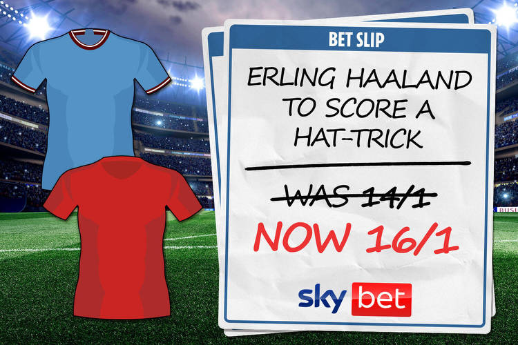 Liverpool v Manchester City: Get Haaland to score a hat trick at 16/1 with Sky Bet!