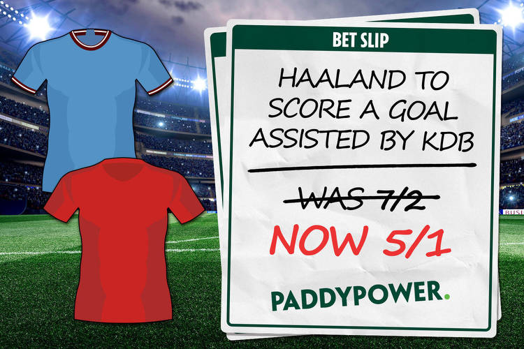 Liverpool vs Man City BOOST: Get 5/1 for Erling Haaland to score a goal assisted by Kevin De Bruyne with Paddy Power