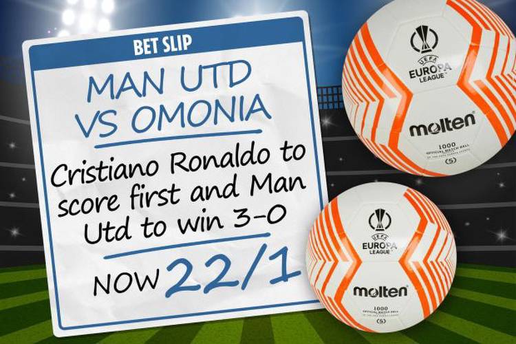 Man United v Omonoia Nicosia price boost: Cristiano Ronaldo to score first and United to win 3-0 NOW 22/1 on Sky Bet
