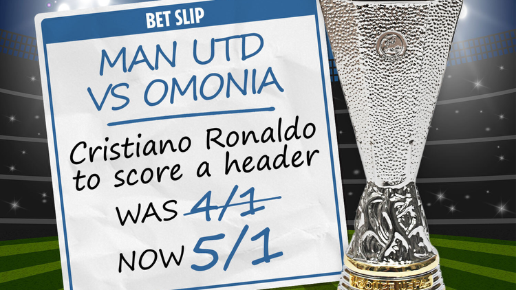 Man Utd vs Omonia: Cristiano Ronaldo to score a header in Europa League clash at boosted 5/1!