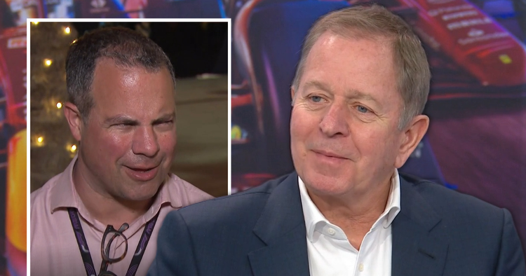 Martin Brundle smirks as he rubbishes Ted Kravitz's 2023 F1 prediction about Mercedes