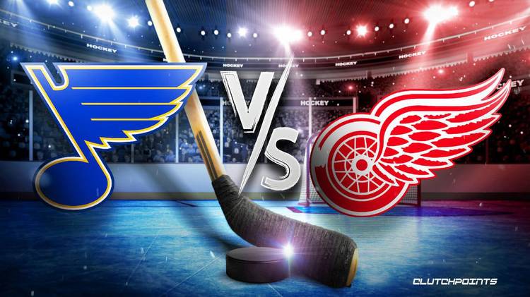 NHL Odds: Blues Red Wings prediction, pick, how to watch