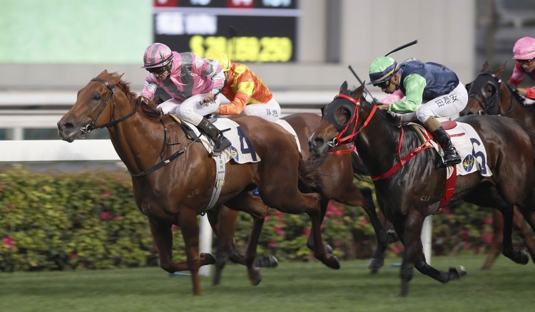 Zac Purton boots home Band Of Brothers at Sha Tin on Sunday.