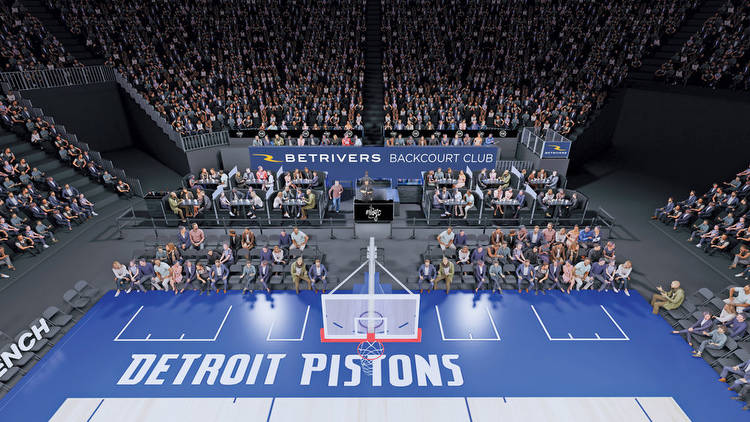 Pistons’ new courtside club, sponsored by BetRivers, puts an ultra premium fan and food experience close to the action