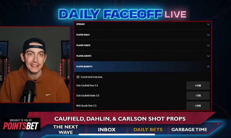 PointsBet Daily Picks: Caufield/Dahlin & Carlson shot props