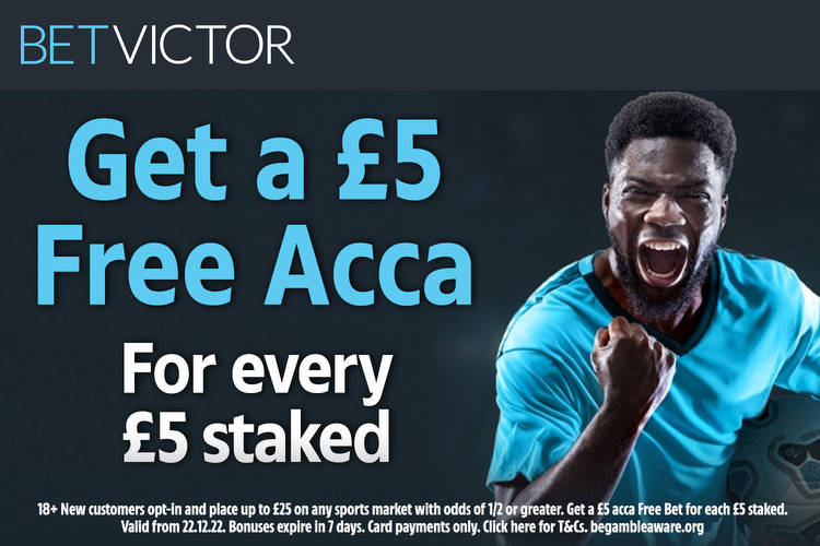 Premier League: Get a £5 free acca for every £5 you stake up to £25 with BetVictor