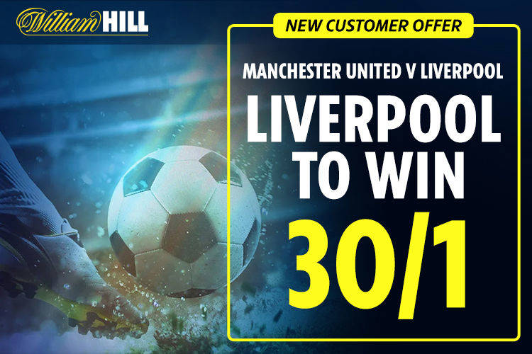 Premier League odds boost: Get 30/1 for Liverpool to beat Manchester United on Monday with William Hill