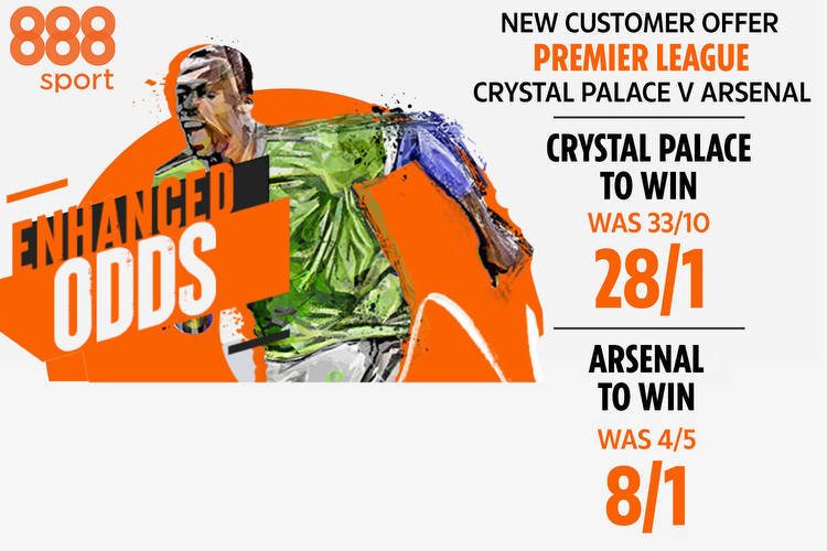 Premier League offer: Get Crystal Palace 28/1, or Arsenal 8/1 to win with 888Sport £5 max bet special
