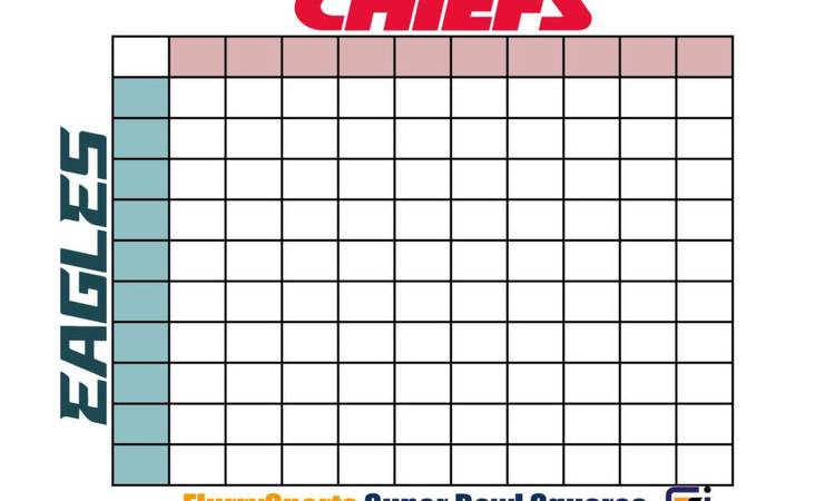 Printable Super Bowl Squares Template and Promos 2023