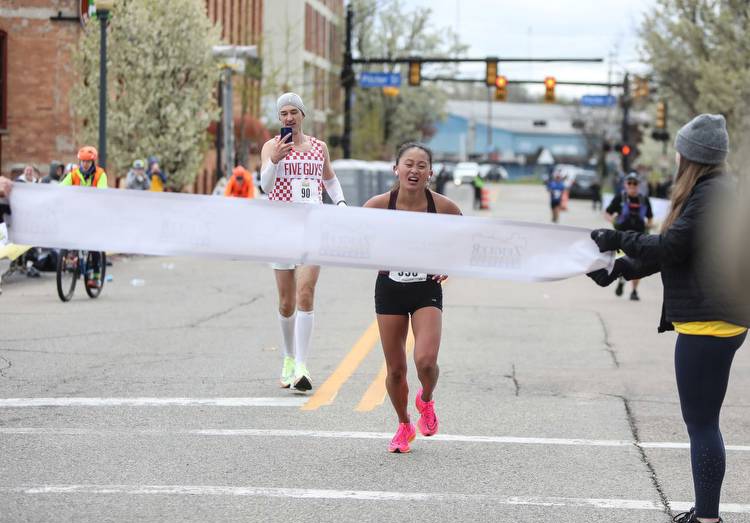 Rachael Gallap’s running journey blossoms to top female finish at first ever Kalamazoo Marathon